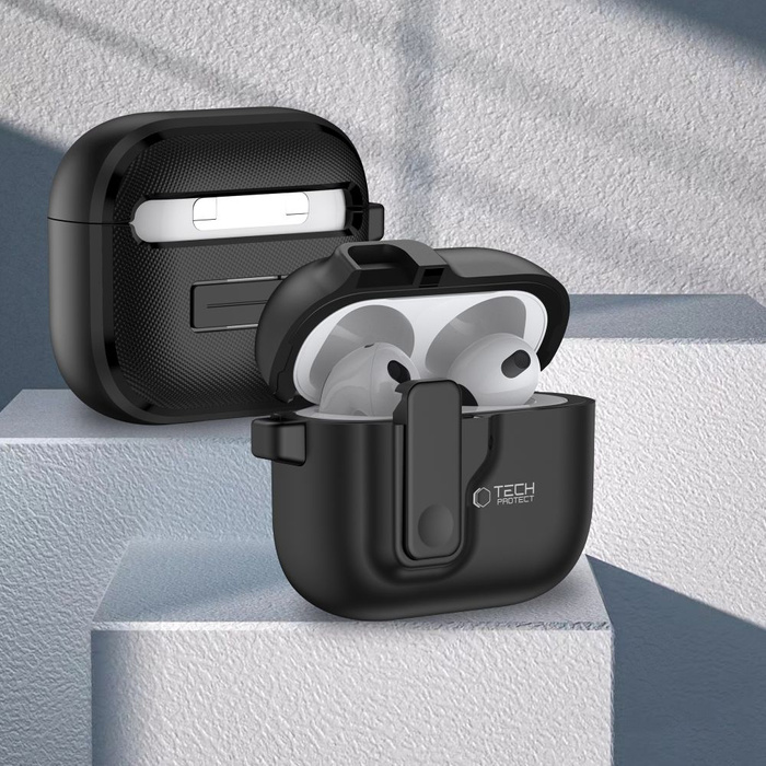 TECH-PROTECT SLIM HOOK APPLE AIRPODS 4 BLACK