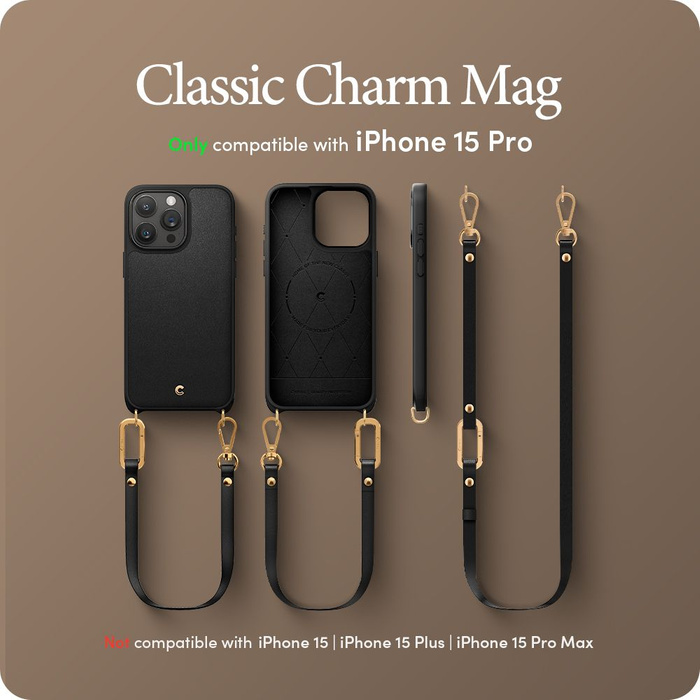 Etui Spigen Cyrill Classic Charm Mag Magsafe iPhone 15 Pro Black Case