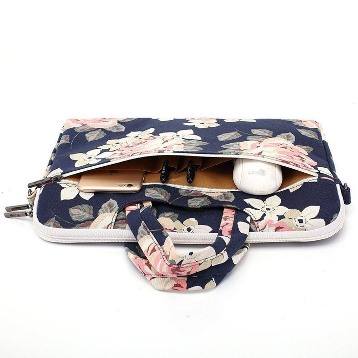 Etui CANVASLIFE Briefcase Macbook Pro 15 Navy Rose Granatowe Case