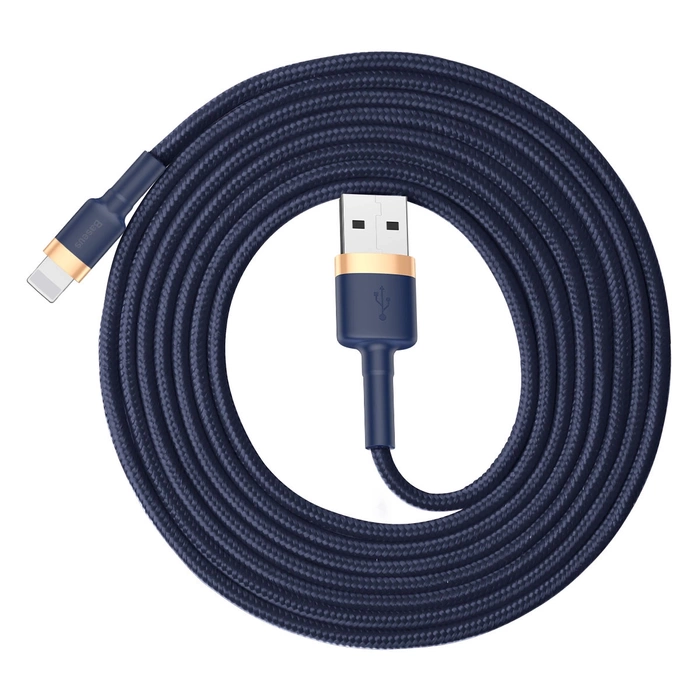 Kabel Baseus Cafule USB-A / Lightning 2.4A QC 3.0 1 m - niebiesko-złoty