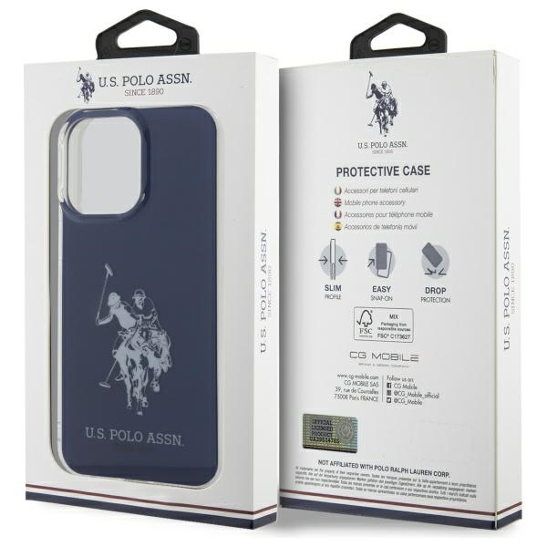 US Polo USHCP15XTPUHRBV iPhone 15 Pro     Max 6,7" niebieski/blue Shiny Big Logo