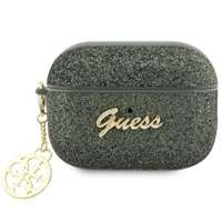 Etui Guess GUAP2GLGSHA AirPods Pro 2 cover zielony/kaki Glitter Flake 4G Charm Case