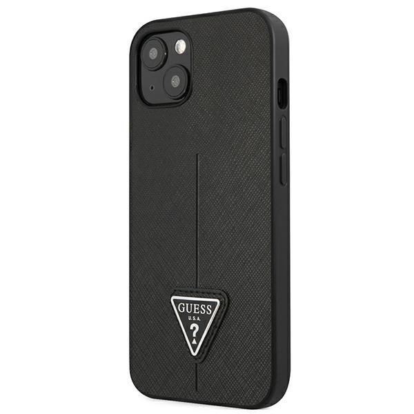 Etui GUESS Apple iPhone 13 Mini SaffianoTriangle Logo Czarny Hardcase