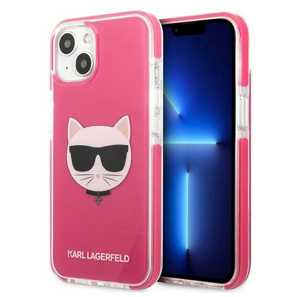 Etui KARL LAGERFELD Apple iPhone 13 Choupette Head Fuksja Różowy Hardcase