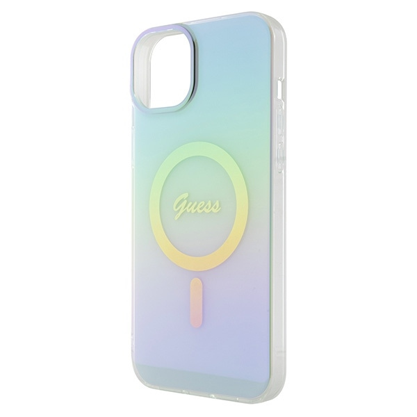 Etui Guess GUHMP15MHITSQ iPhone 15 Plus 6.7" turkusowy/turquoise hardcase IML Iridescent MagSafe Case