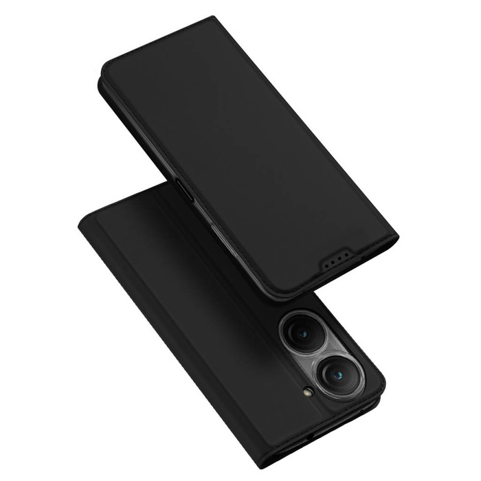 Dux Ducis Skin Pro etui Asus Zenfone 9 pokrowiec z klapką portfel na kartę podstawka czarne