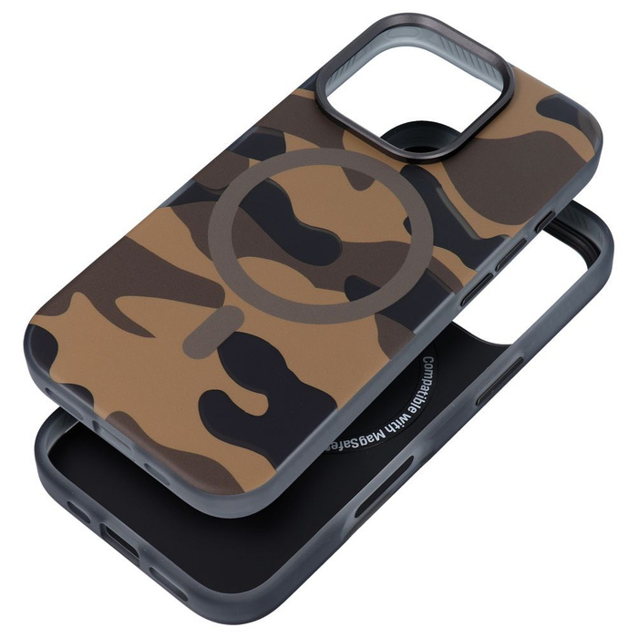 FORCELL F-PROTECT Levels z Dual Layer 4D technology, Miliatry Drop-Test kompatybilny z MagSafe do IPHONE 16 PRO desert camo