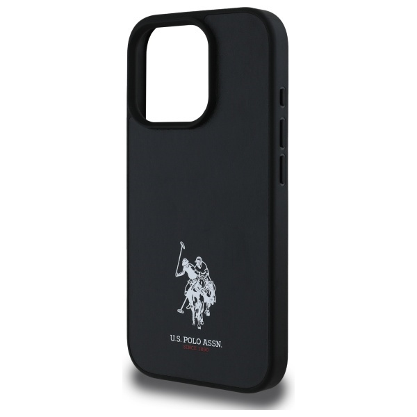 US Polo USHCP15XPGEK iPhone 15 Pro Max    6,7" czarny/black Leather Embroidered DH Color