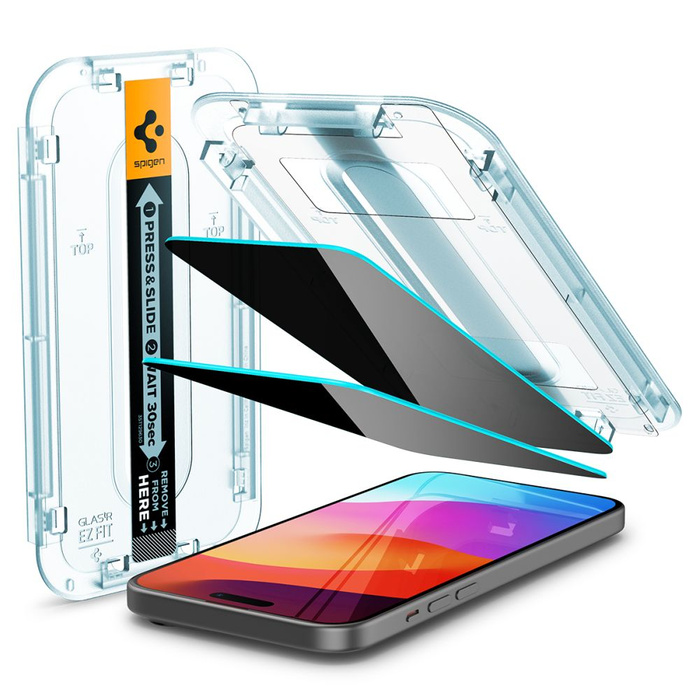 Szkło Hartowane Spigen Glas.tr ”ez Fit” 2-pack iPhone 15 Pro Max Privacy