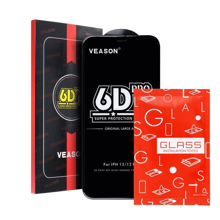 Szkło Hartowane 6D Pro Veason Glass - do Motorola G14 / G54 / G55 czarny