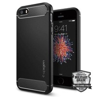 Etui SPIGEN Rugged Armor Apple Iphone 5S SE Black Czarne Case