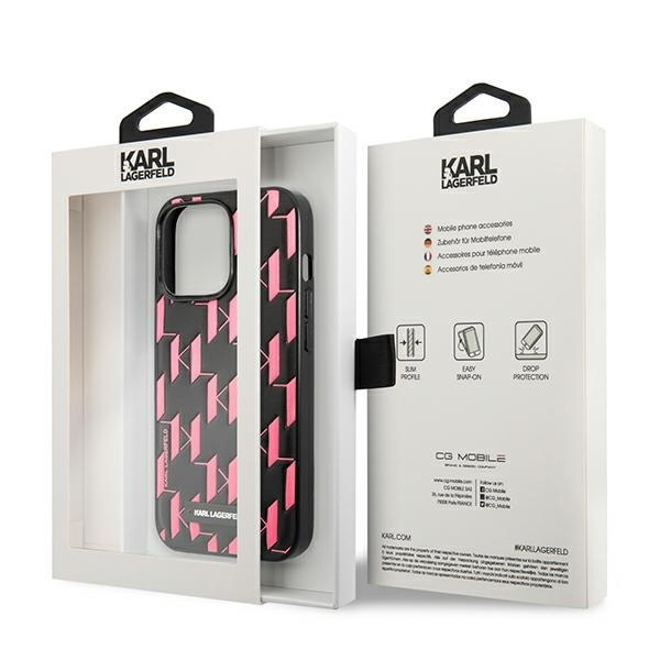 Karl Lagerfeld KLHCP13XMNMP1P iPhone 13 Pro Max 6,7" hardcase różowy/pink Monogram Plaque