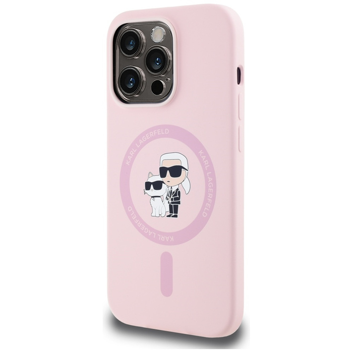 Etui Karl Lagerfeld Silicone             Karl&Choupette MagSafe do iPhone 14 Pro Max różowy