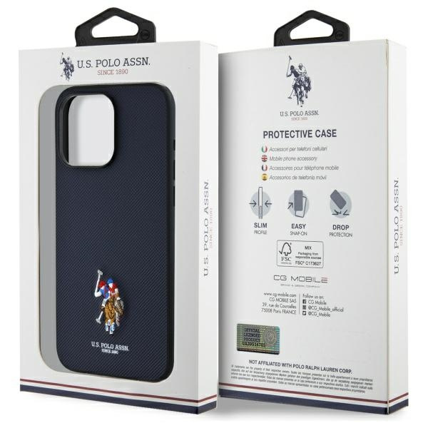 US Polo USHCP15XPEMV iPhone 15 Pro Max    6,7" granatowy/navy Embroidered DH Color