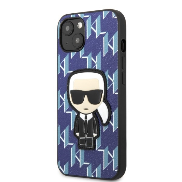 Etui Karl Lagerfeld Klhcp13mpmnikbl iPhone 13 6,1" Hardcase Niebieski/blue Monogram Ikonik Patch Case