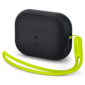 Etui Spigen Silicone Fit Strap Apple Airpods Pro 1 / 2 Black/phantom Green Case