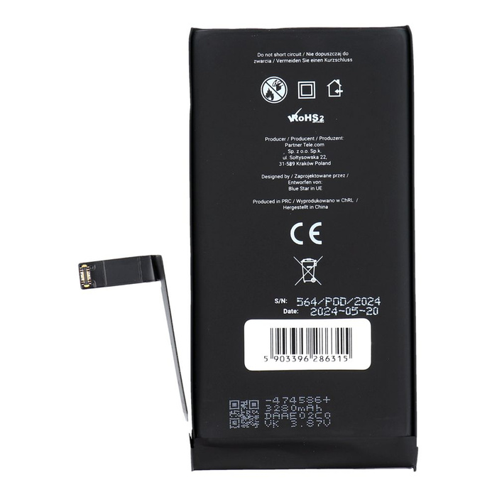 BLUE STAR HQ bateria do IPHONE 14 3279 mAh