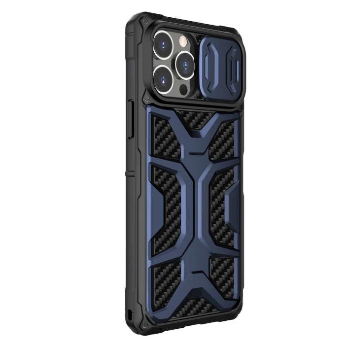 Nillkin Adventurer Case etui do iPhone 13 Pro pancerny pokrowiec z osłoną na aparat niebieski