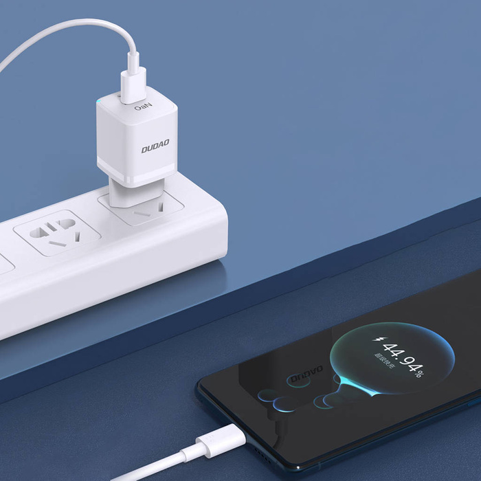 Ładowarka sieciowa GaN 33W PPS USB C/USB Dudao A13Pro - biała