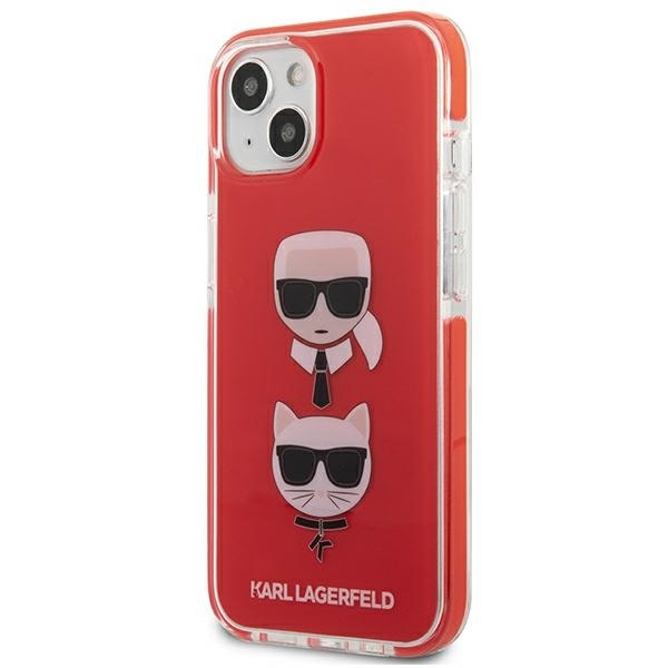 Etui KARL LAGERFELD Apple iPhone 13 Mini Karl&Choupette Head Czerwony Hardcase