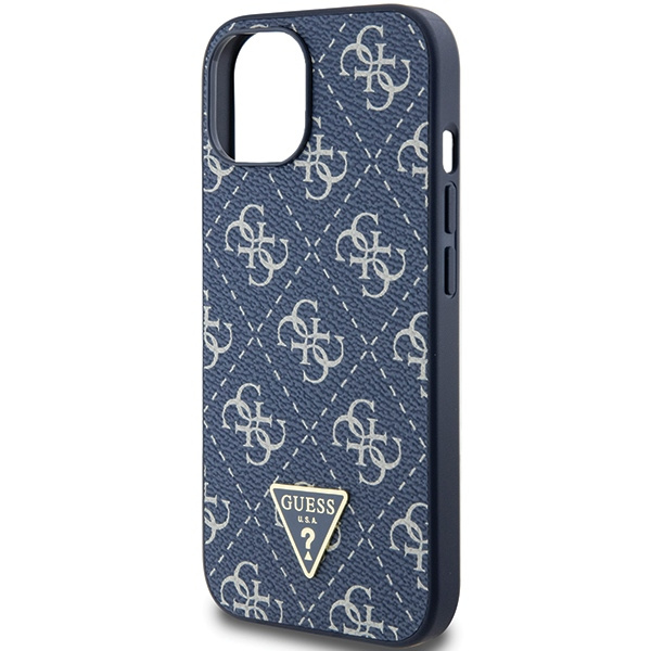 Etui Guess GUHCP15SPG4GPB iPhone 15 / 14 / 13 6.1" niebieski/blue hardcase 4G Triangle Metal Logo Case