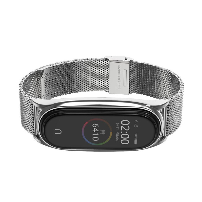 Bransoleta TECH-PROTECT Milaneseband Xiaomi Mi Band 5 Silver Srebrna