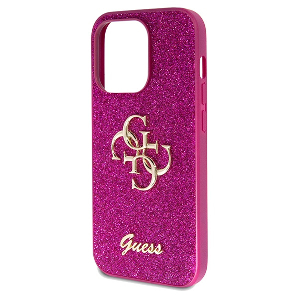 Etui Guess GUHCP15LHG4SGU iPhone 15 Pro 6.1" fioletowy/purple hardcase Glitter Script Big 4G Case