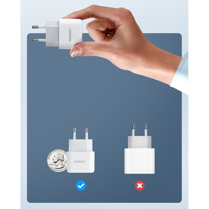 Ugreen ładowarka sieciowa USB-C 20W PD3.0 QC4.0 biała (CD241)