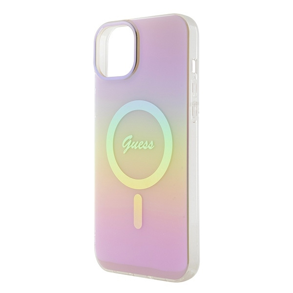 Etui Guess GUHMP15MHITSP iPhone 15 Plus 6.7" różowy/pink hardcase IML Iridescent MagSafe Case