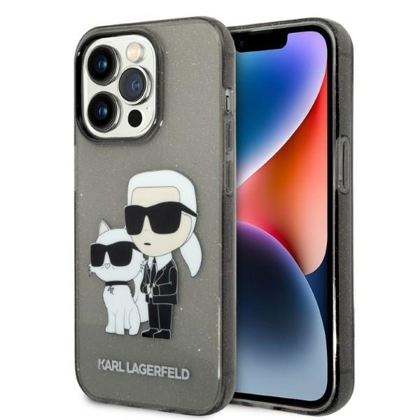 Etui KARL LAGERFELD Apple iPhone 14 Pro IML GLIT NFT Karl&Choupette Czarny Hardcase