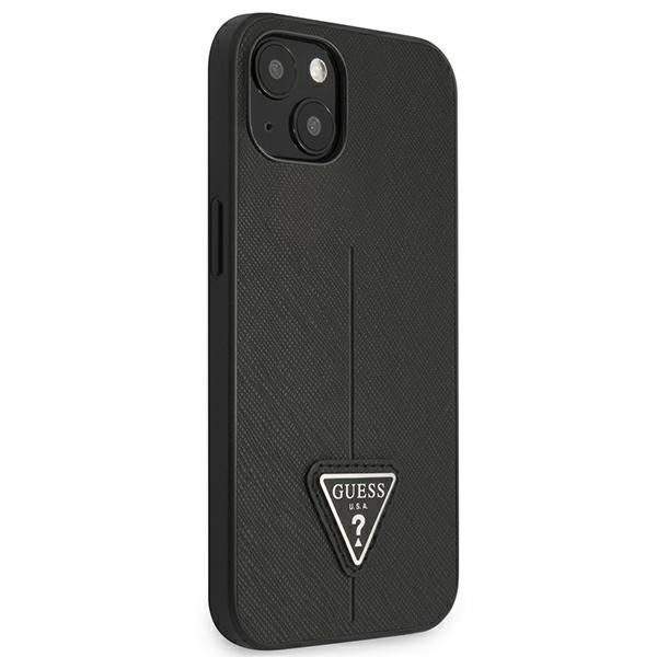 Etui GUESS Apple iPhone 13 Mini SaffianoTriangle Logo Czarny Hardcase