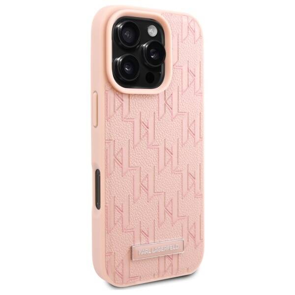 Etui Karl Lagerfeld iPhone 16 Pro 6.3" różowy/pink hardcase Hot Stamp Magsafe