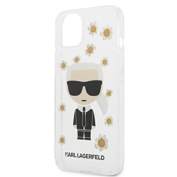 Etui KARL LAGERFELD Apple iPhone 13 Mini Flower Ikonik Karl Bezbarwny Case