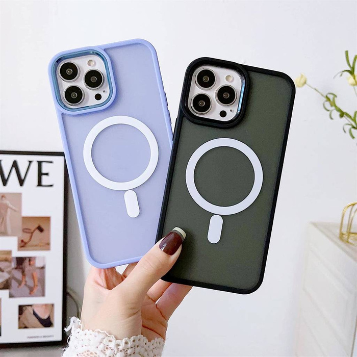 Etui Magnetyczne etui Color Matte Case do iPhone 15 Plus - różowe Case