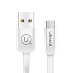 Kabel Płaski USAMS USB-C 1,2m Biały