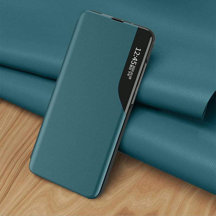 Eco Leather View Case elegancki futerał etui z klapką i funkcją podstawki Samsung Galaxy S21+ 5G (S21 Plus 5G) czerwony