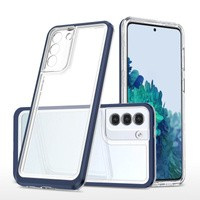 Clear 3in1 etui do Samsung Galaxy S21 5G żelowy pokrowiec z ramką niebieski