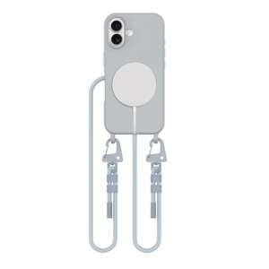 ETUI TECH-PROTECT MAGNECKLACE MAGSAFE IPHONE 16 CRAYON GREY