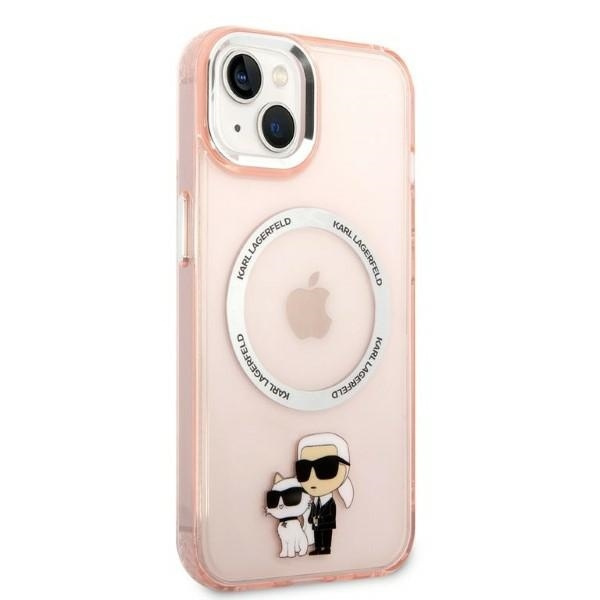 Etui Karl Lagerfeld Klhmp14mhnkcip Iphone 14 Plus 6,7" Hardcase Różowy/pink Iconic Karl&choupette Magsafe Case