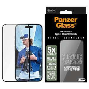 PanzerGlass Ceramic Screen Protector iPhone 16 6.1" Ultra-Wide Fit 2853