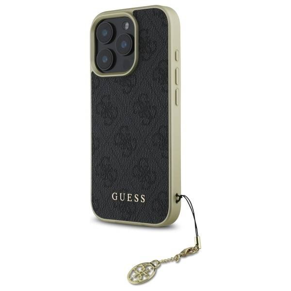 Etui Guess iPhone 16 Pro Max czarny/black hardcase 4G Charms Collection