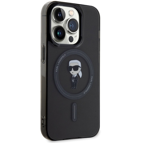 Etui Karl Lagerfeld KLHMP14XHFCKNOK iPhone 14 Pro Max 6.7" czarny/black hardcase IML Ikonik MagSafe Case