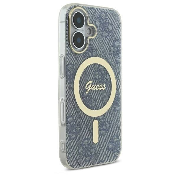 Etui Guess iPhone 16 6.1" niebieski/blue hardcase IML 4G MagSafe