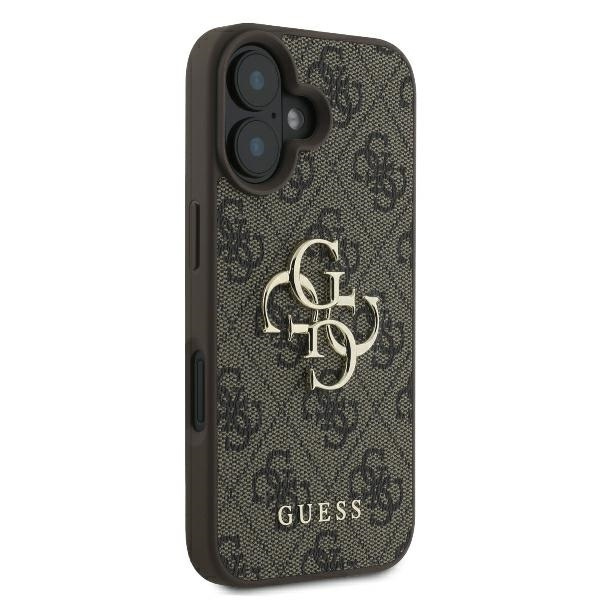 Etui Guess iPhone 16 6.1" brązowy/brown hardcase 4G Big Logo