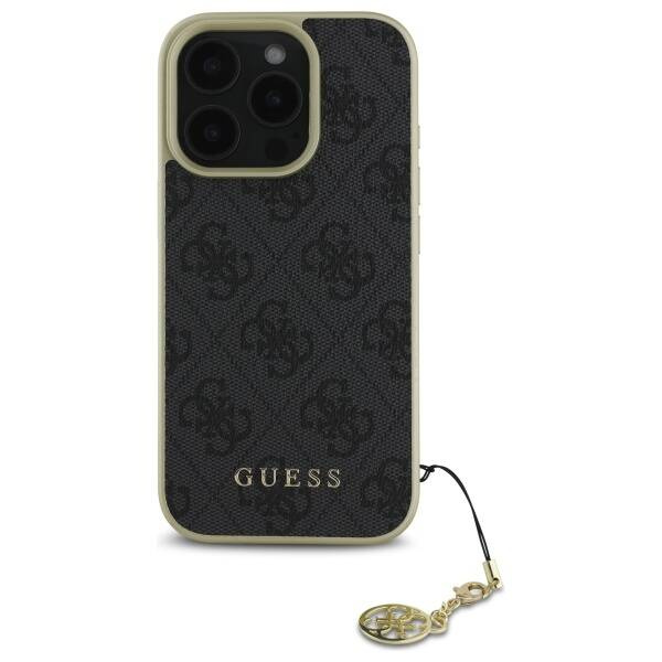 Etui Guess iPhone 16 Pro Max czarny/black hardcase 4G Charms Collection