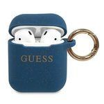 Etui GUESS Apple AirPods Silicone Glitter Niebieski Case