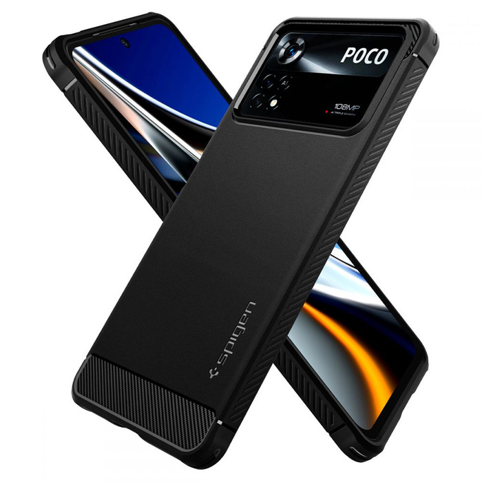 Etui Spigen Rugged Armor Xiaomi Poco X4 Pro 5G Matte Black