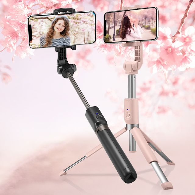 Kijek selfie Statyw SPIGEN S540w Wireless Selfie Stick Tripod Black