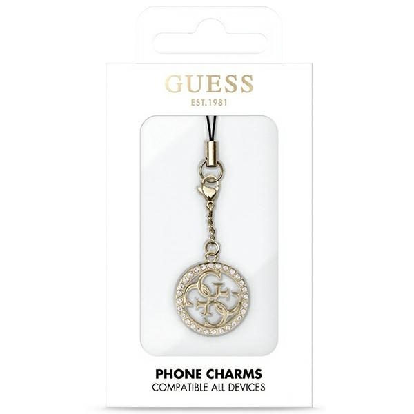 Guess zawieszka GUCPM4DRD Phone Strap 4G Rhinestone Charm