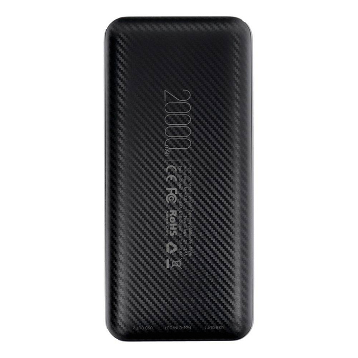 Bateria zewnętrzna (POWER BANK) VEGER L20 - 20 000mAh LCD czarny (W2019)